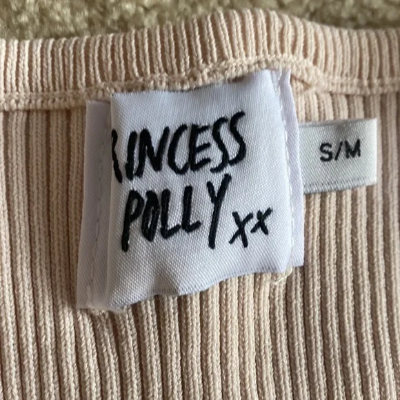 princess polly ribbed tank button up - Picture 2 of 2